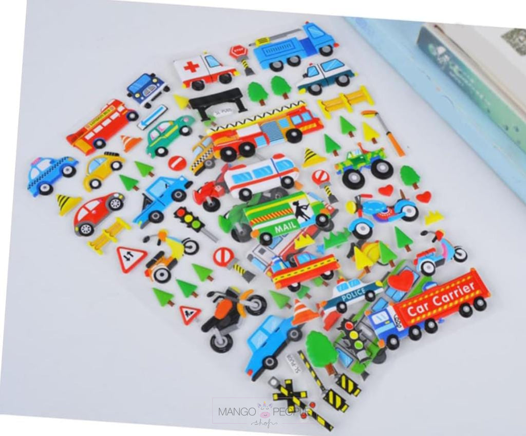 3D Puffy Cartoon Stickers For Kids Stationery