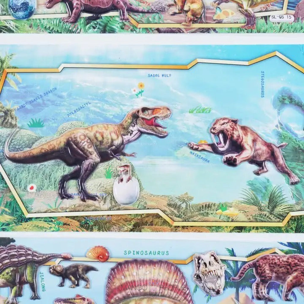 3D Puffy Dinosaur World Stickers Stationery