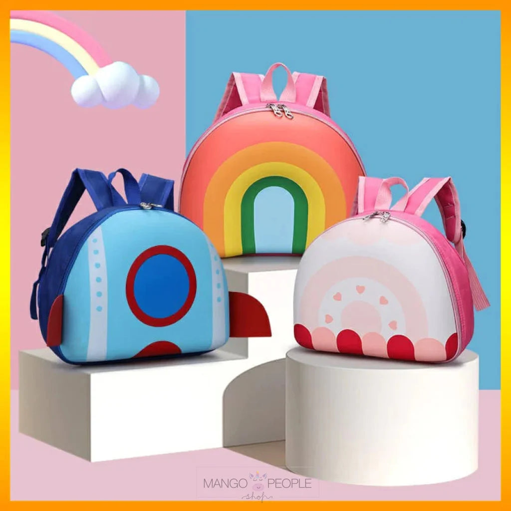 3D Unique Quirky Theme Design Cute Hard Shell Bags For Kindergarten - 3 To 6 Years