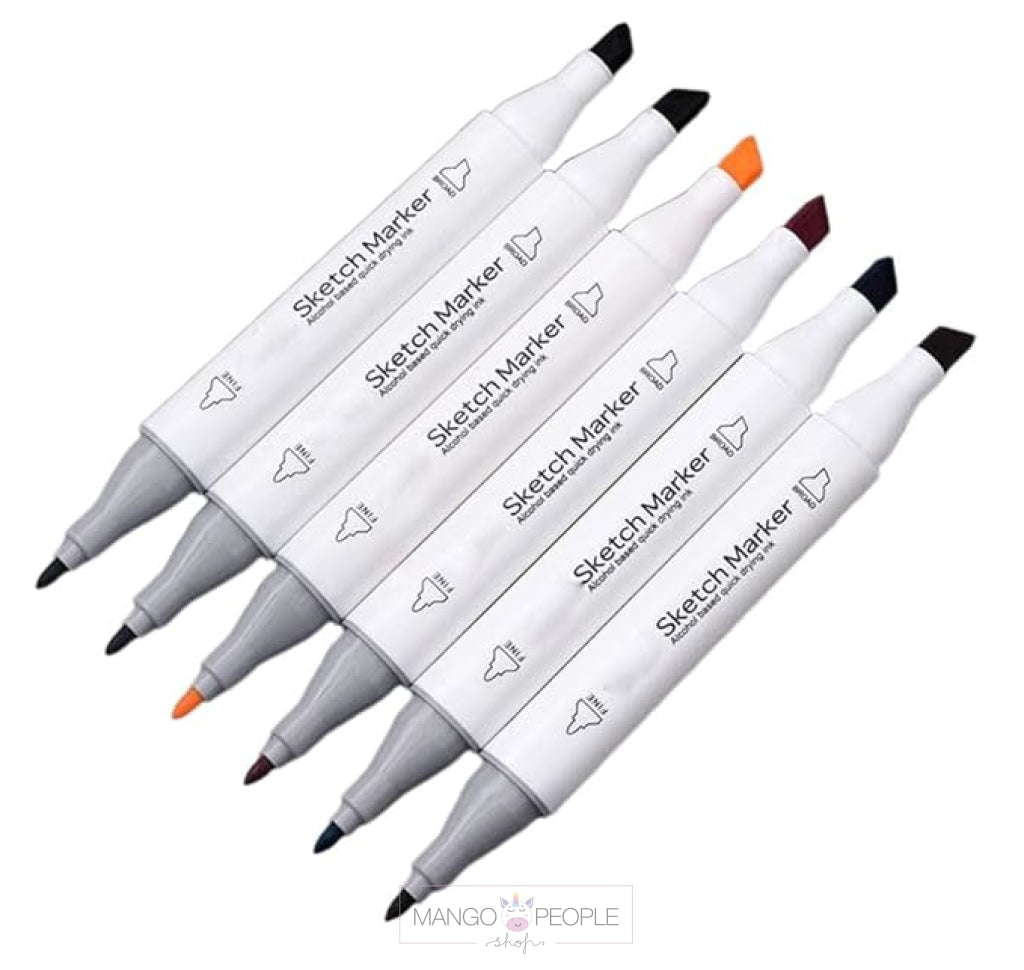 Dual Tip Twin Head Marker Pen Set For Kids & Adults Sketching Markers And Highlighters
