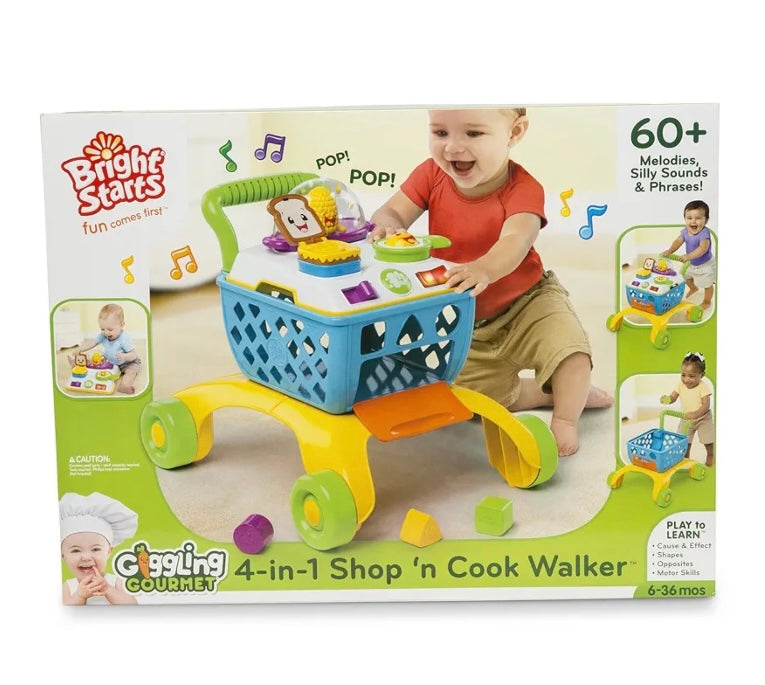 Bright Starts Giggling Gourmet 4-in-1 Shop ‘n Cook Walker