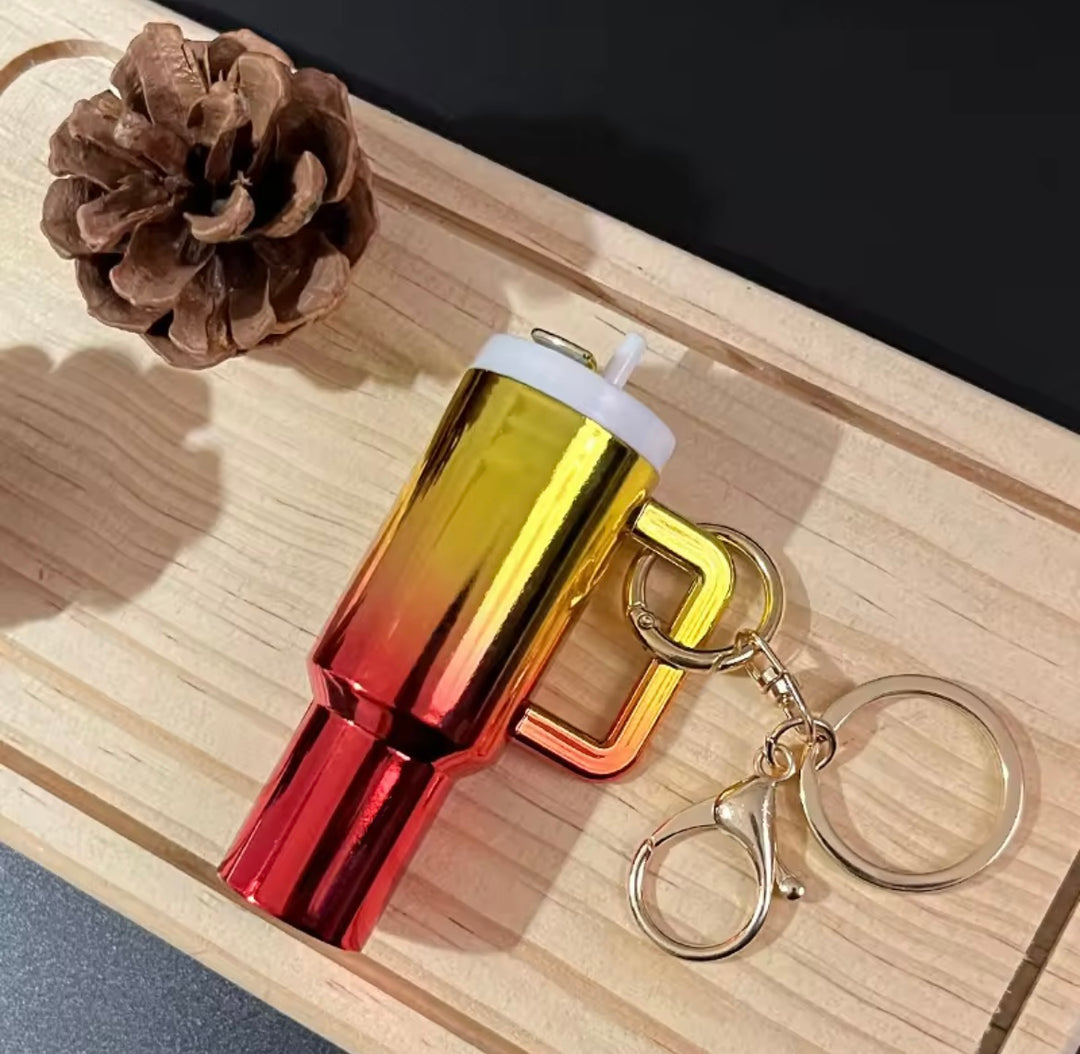 Rainbow Shine Tumbler Keychain