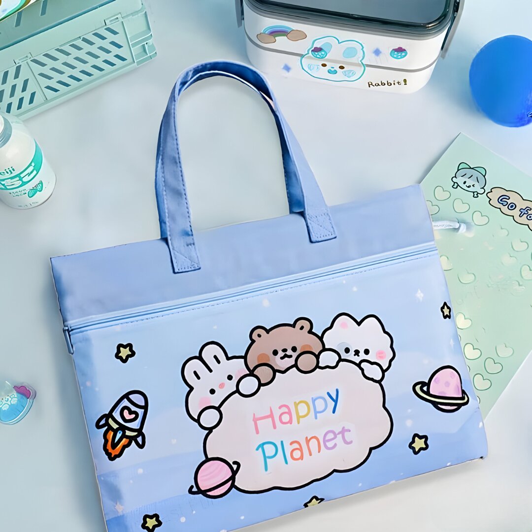 MULTICOLOR CARTOON DESIGN MULTI-PURPOSE HANDBAG