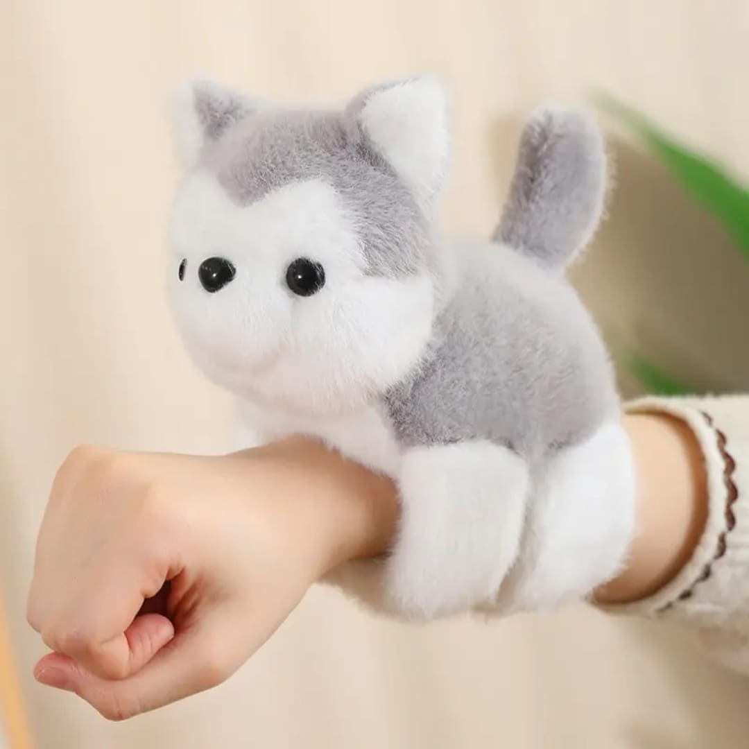 Snuggle Pup Wrist Plush – Soft Toy Wristband for Kids