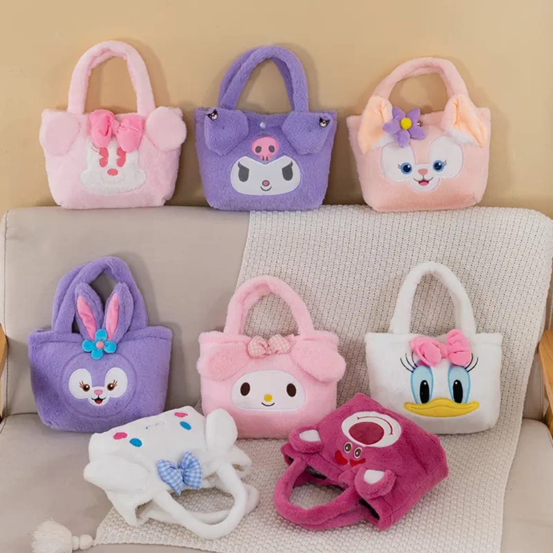 Plushie Friends Tote Collection – Cute & Cozy Character Bags