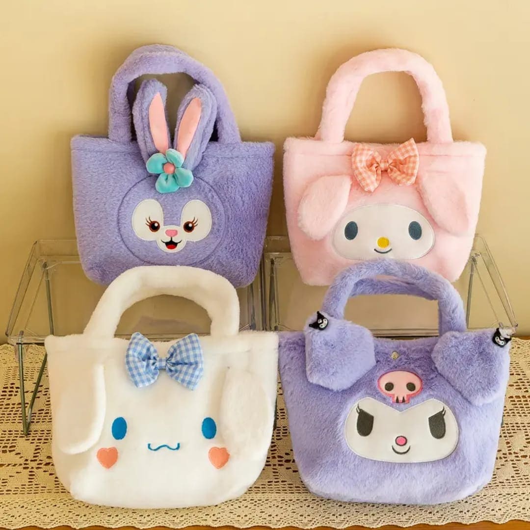 Plushie Friends Tote Collection – Cute & Cozy Character Bags