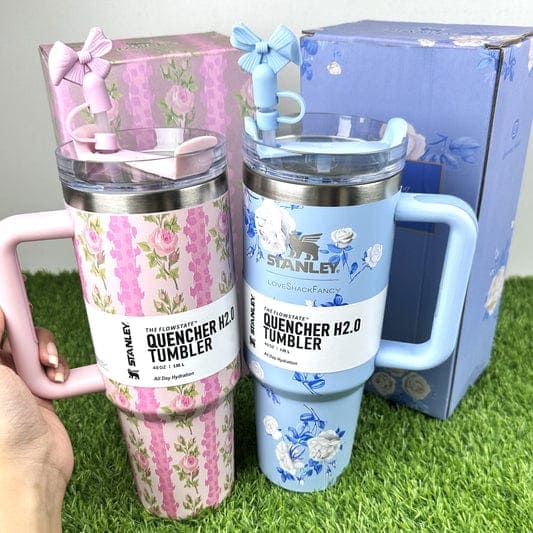 Stanley x Love Shack Fancy – Floral Charm Tumbler with Bow Straw