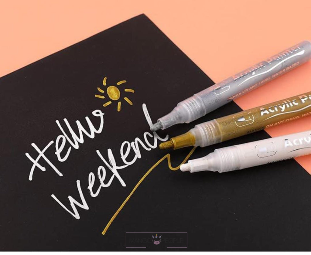 Acrylic Marker Set Of 24 Vibrant Colors - Multicolor