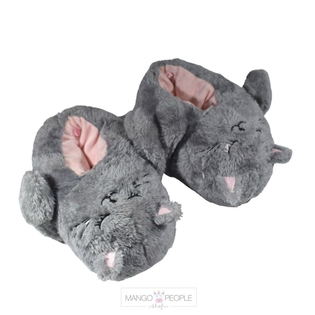 Adorable And Funny Plush Cat Slippers