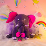 Load image into Gallery viewer, Adorable Grey And Pink Elephant Soft Toy
