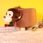Load image into Gallery viewer, Monkey Kids Seating Stool In Brown Colour