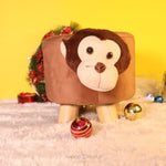 Load image into Gallery viewer, Monkey Kids Seating Stool In Brown Colour
