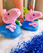 Load image into Gallery viewer, Adult Peppa Pig Plush Slippers - Blue Plush Slippers Mango People Local 
