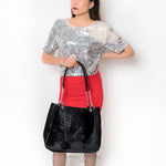 Load image into Gallery viewer, Black Scarlet Tote Bag Bags/Clutch Mango People Factory 
