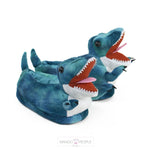 Load image into Gallery viewer, Blue T-Rex Dinosaur Slippers