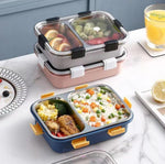 Load image into Gallery viewer, Bright And Beautiful 2-Compartment Insulated Stainless Steel Lunch Box With Cutlery For Office