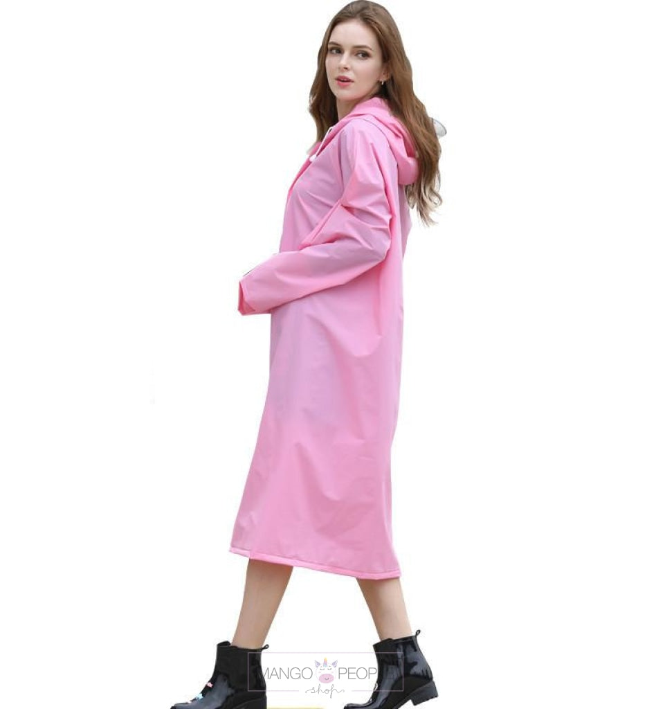 Candy Pink Matte Raincoat Raincoat Mango People International 