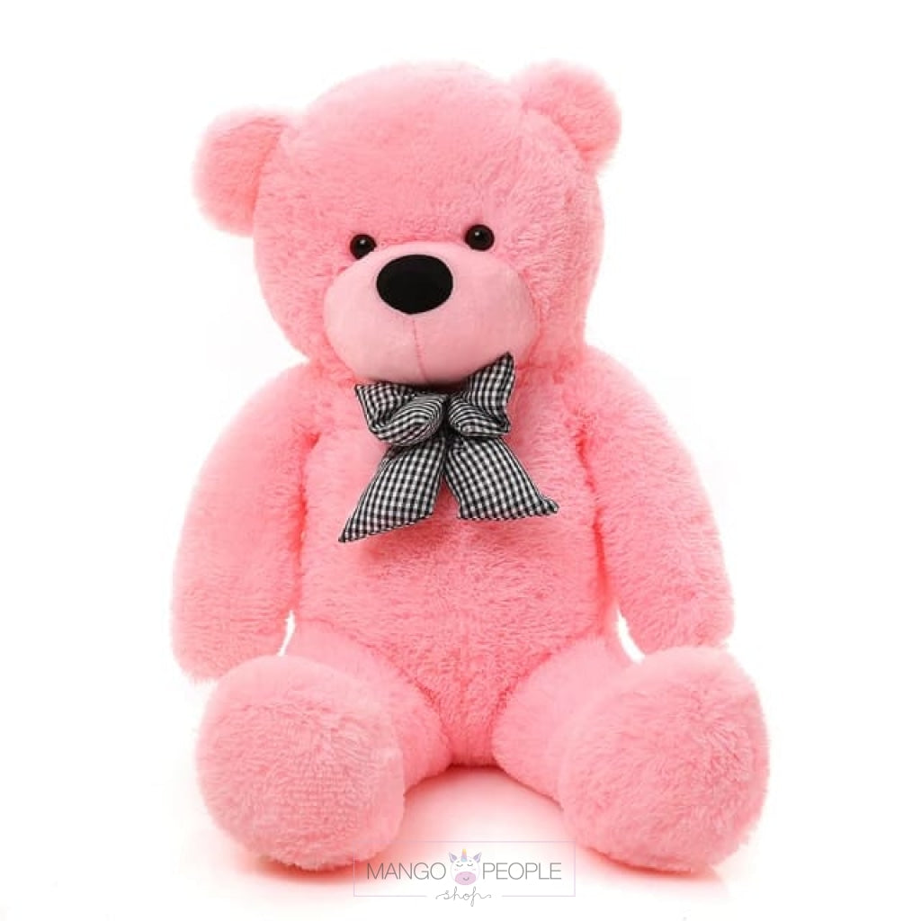Check Bow Pink Teddy Bear Plush Toy Rolex Mumbai 