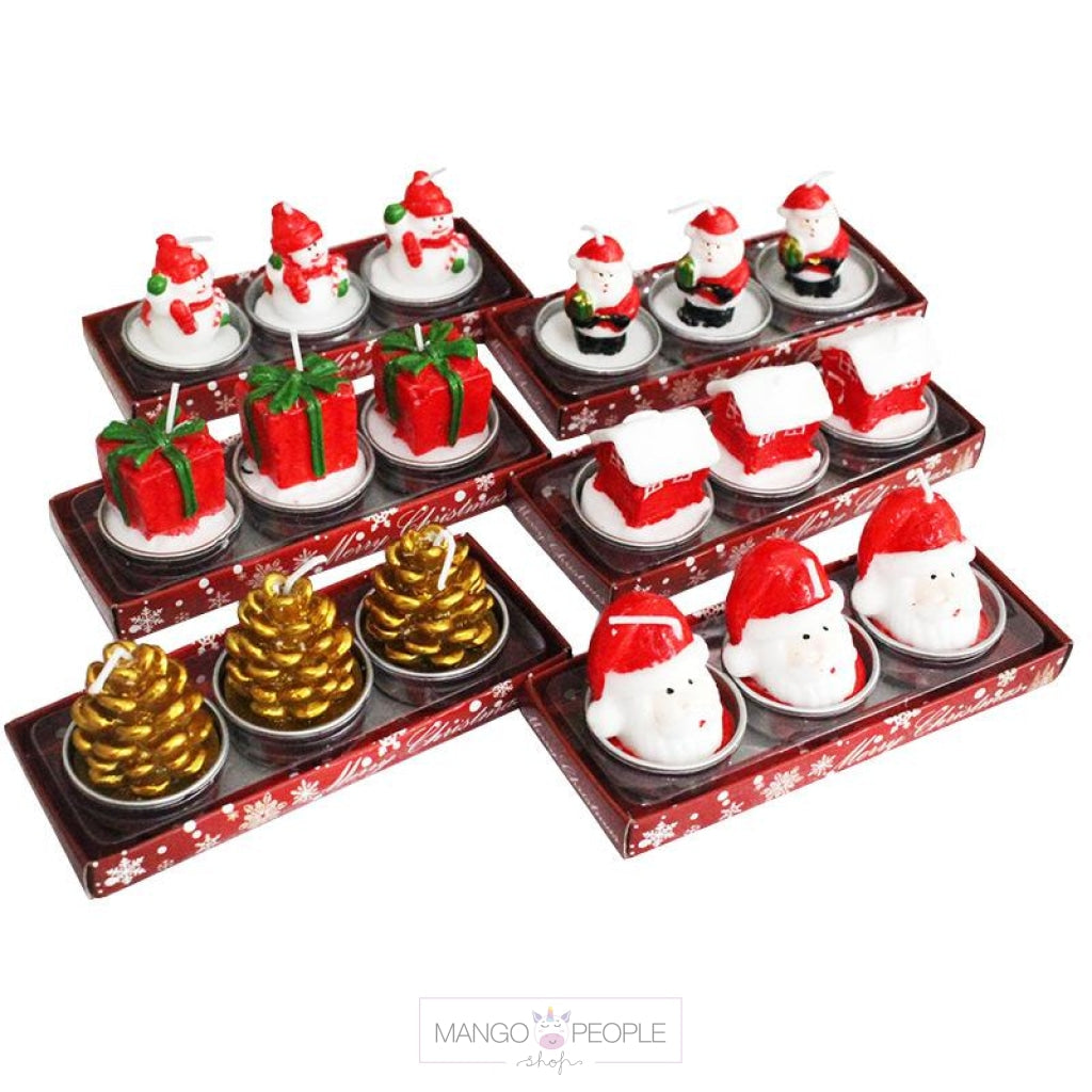 Christmas Tealight Candles Handmade Delicate Santa Claus