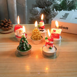 Load image into Gallery viewer, Christmas Tealight Candles Handmade Delicate Santa Claus