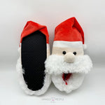 Load image into Gallery viewer, Christmas Theme Soft Santa Claus Hat Design Plush Slippers