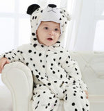 Load image into Gallery viewer, Cow Flannel Hooded Romper for Babies Kids Onesie Mango People Factory 