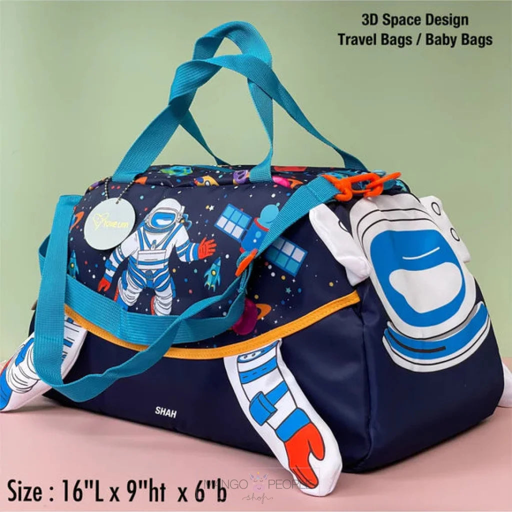 Cute 3D Designer Travel Bag For Kids Space