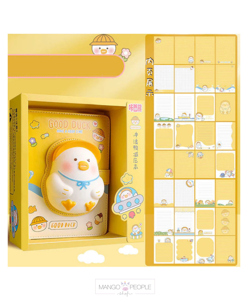 3D Squishy Good Duck Yellow Diary 100 Pages