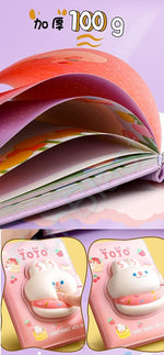 Load image into Gallery viewer, Cute 3D Squishy Pink Honey Rabbit Diary Notebook 100 Pages