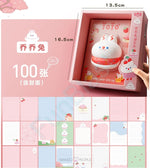 Load image into Gallery viewer, Cute 3D Squishy Pink Honey Rabbit Diary Notebook 100 Pages