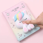 Load image into Gallery viewer, Cute 3D Squishy Unicorn Themed Fancy Notebook 100 Pages Diary