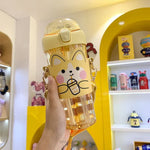 Load image into Gallery viewer, Animal Dual Compartment Water Bottle With Strap - 530Ml
