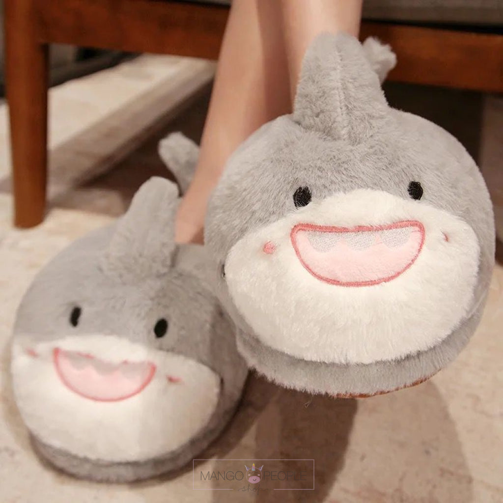 Cute Animal Plush Slipper - Rabbit And Shark Slippers