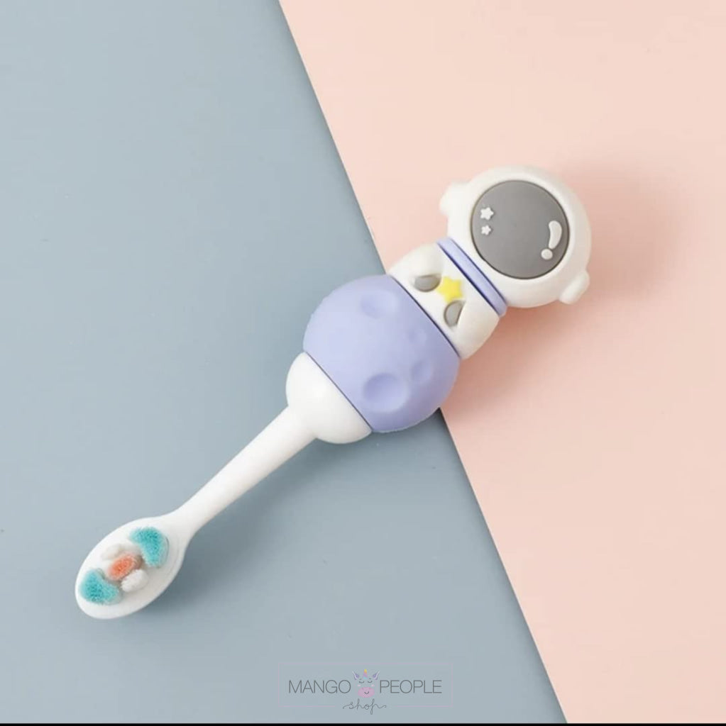 Cute Astronaut Shape Microfiber Soft Bristles Toothbrush For Kids Age 2+ Kids