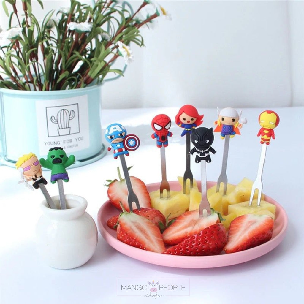 Mini Cartoon Animal Fruit Forks
