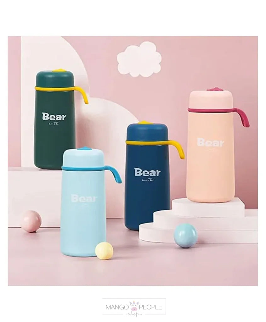 Bear Hot And Cold Stainless Steel Water Bottle For Kids - 350Ml