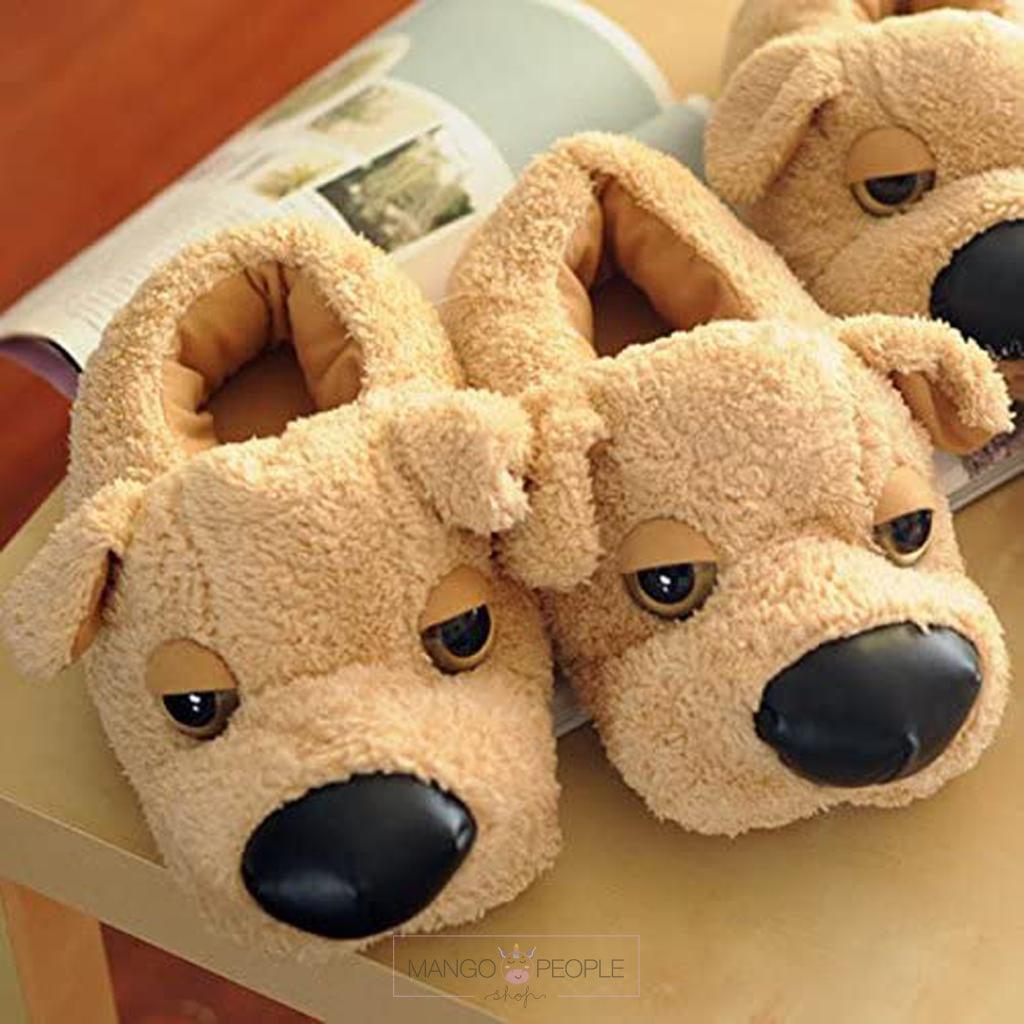 Cute Dog Style Plush Animal Slippers