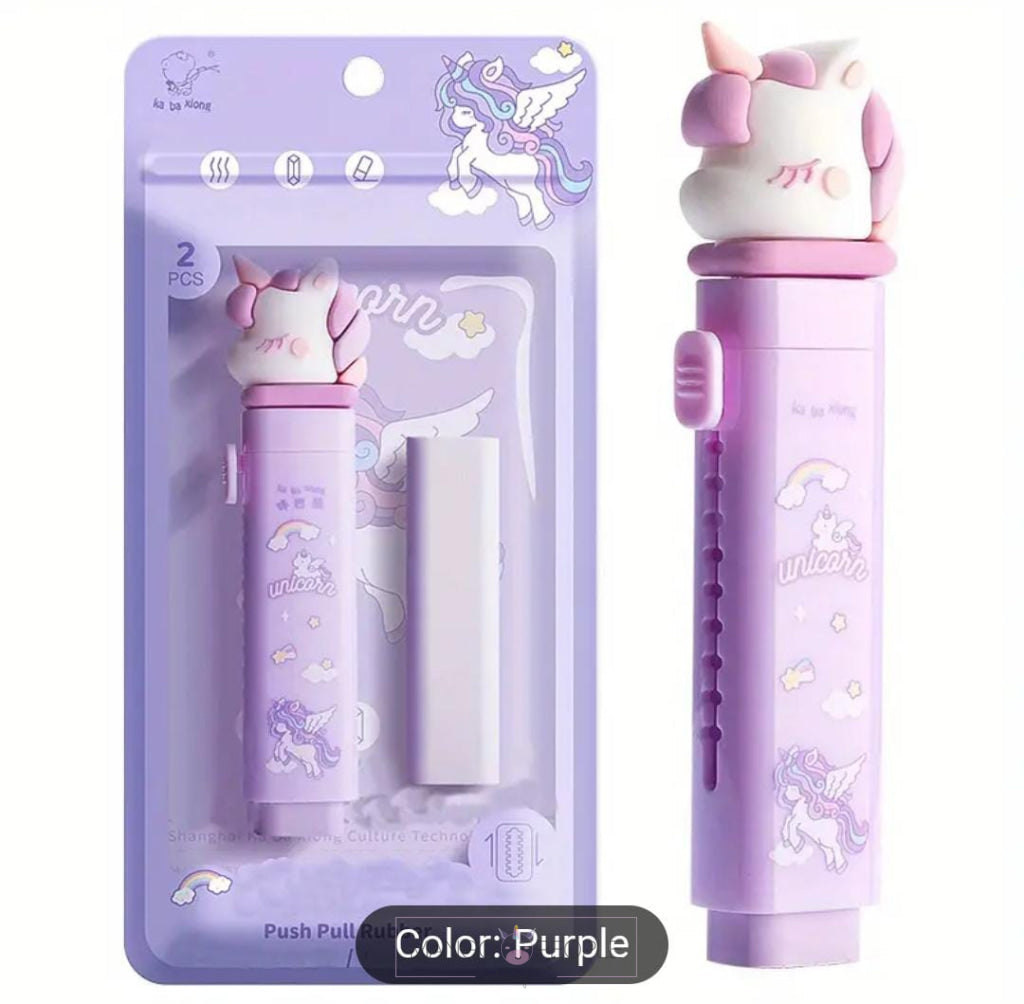 Cute Cartoon Retractable Erasers Stationary
