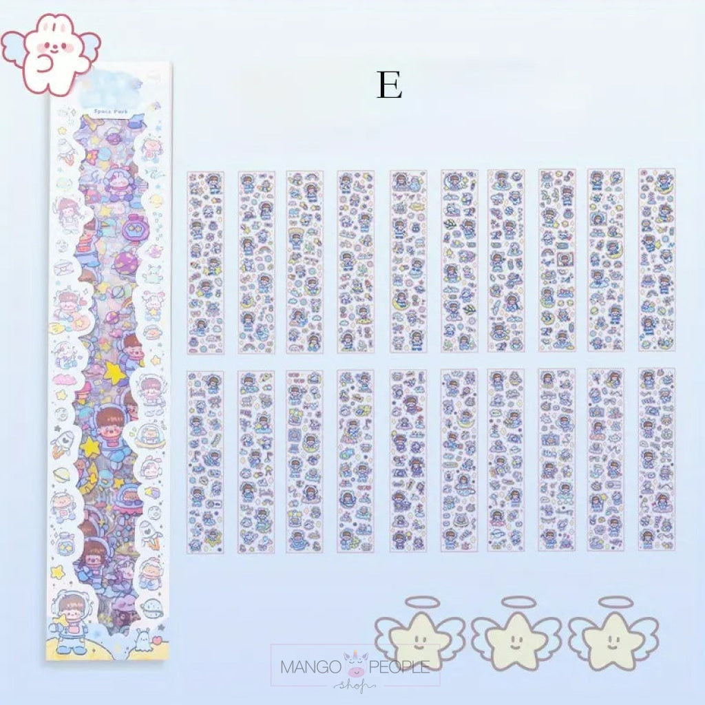 Cute Cartoon Masking Washi Decorative Tape Stickers For Creative Scrapbooking And Journaling School