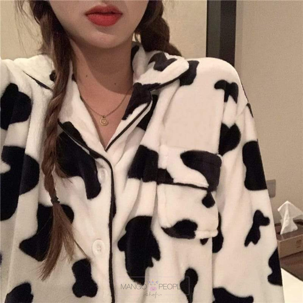 Cute Cow Print Night Suit Pajamas Mango People Factory 