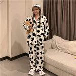 Load image into Gallery viewer, Cute Cow Print Night Suit Pajamas Mango People Factory 
