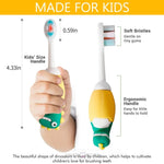 Load image into Gallery viewer, Cute Dino Shape Microfiber Soft Bristles Toothbrush For Kids Age 2+ Cartoon Toothbrush