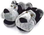 Load image into Gallery viewer, Cute Grey Black Dog Style Plush Shoes
