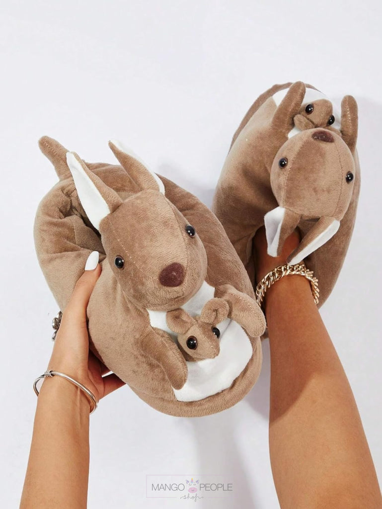 Cute Kangaroo Soft Plush Slipper Slippers