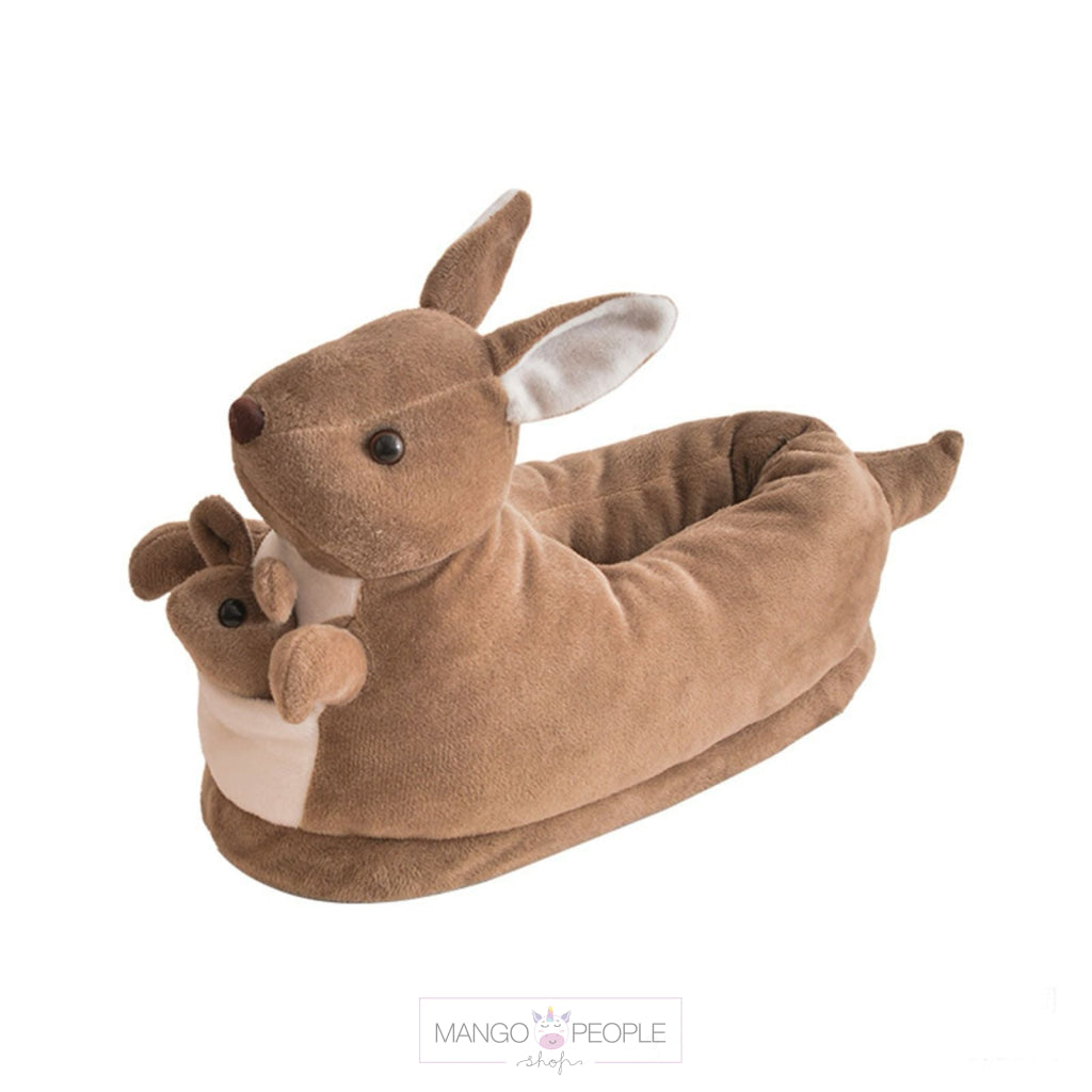Cute Kangaroo Soft Plush Slipper Slippers