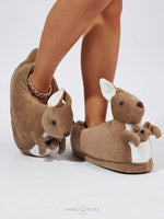 Load image into Gallery viewer, Cute Kangaroo Soft Plush Slipper Slippers

