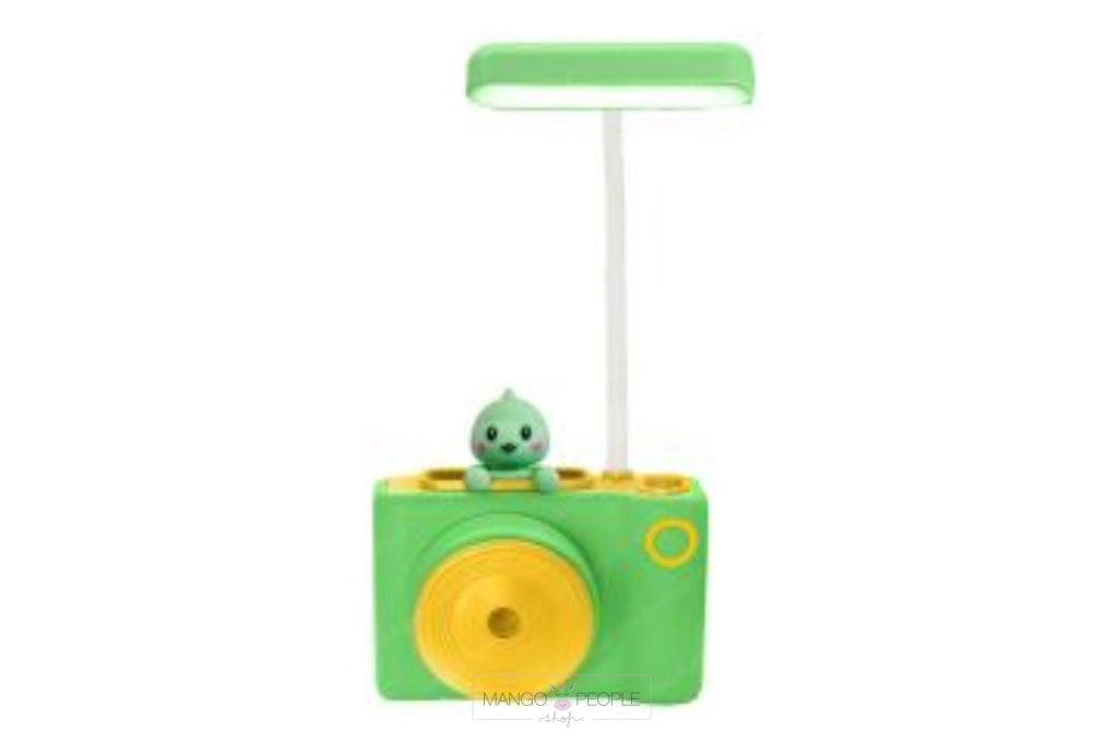 Cute Led Camera Design Study Lamp With Sharpener And Pen Stand Dinosaur Stationery