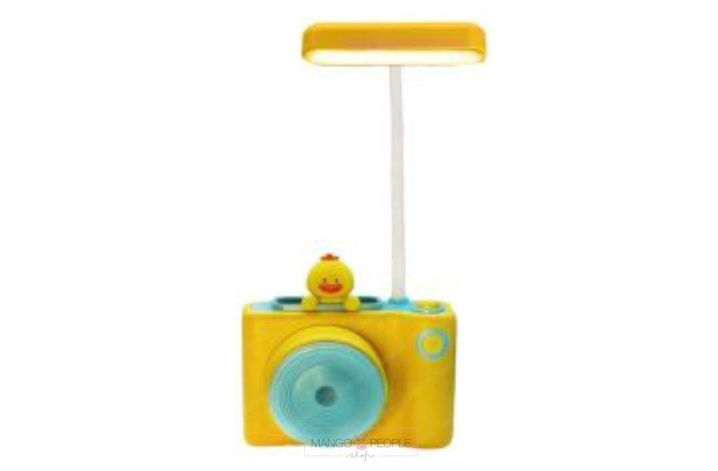 Cute Led Camera Design Study Lamp With Sharpener And Pen Stand Duck Stationery