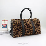 Load image into Gallery viewer, Leopard Faux Fur Duffle Bag