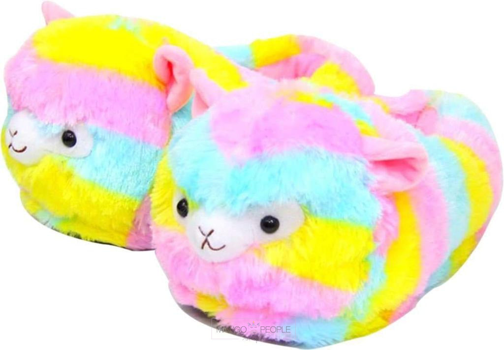 Unisex Multicolor Sheep Soft Slipper Plush Slippers Animal Design